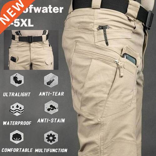 Plus Size 6XL Mens Tactical Pants Multiple Pocket Elasticity