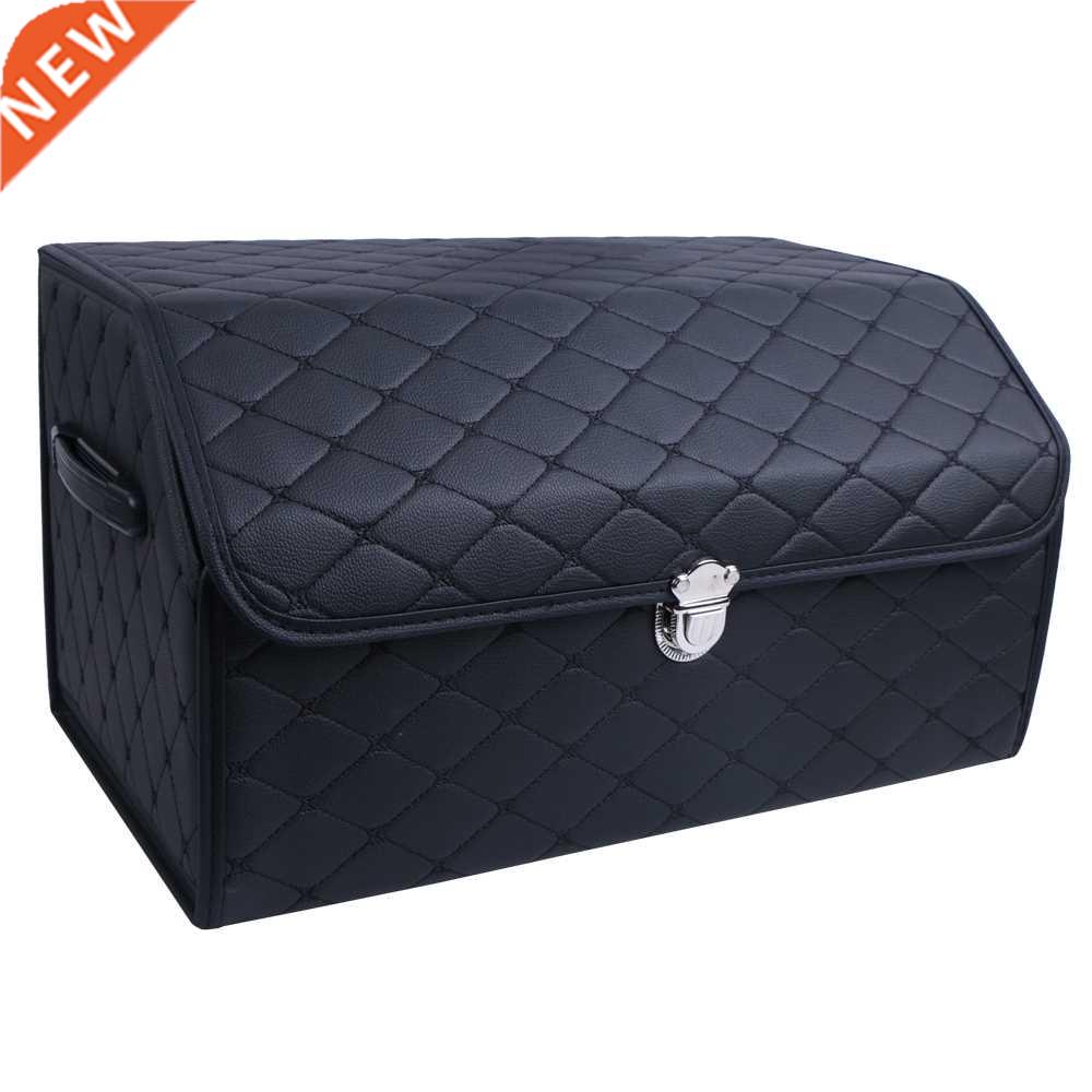 Fding Car Storage Box PU Leather Car Trunk Organizer Top G