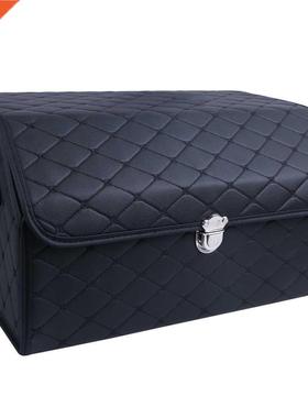 Fding Car Storage Box PU Leather Car Trunk Organizer Top G