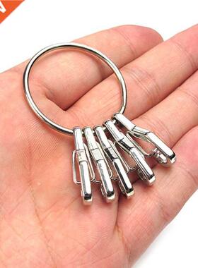 1PC Keyring with 5Pcs Spring Hook EDC Tool Keyring Set Quick