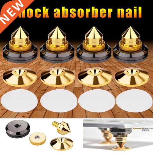 4pcs/Set Golden-Plated Speaker Spikes, Speaker Stands CD O