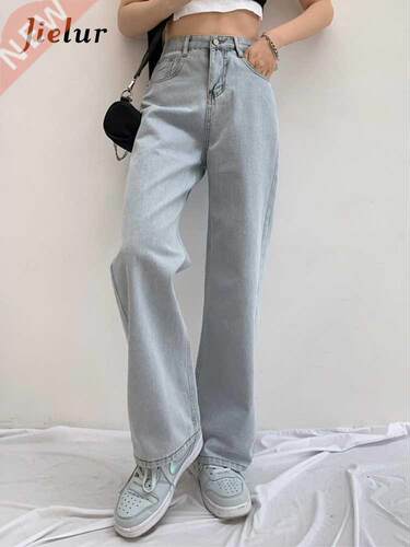Jielur Chic Casual Women's Jeans 2021 High Waist Denim Jeans