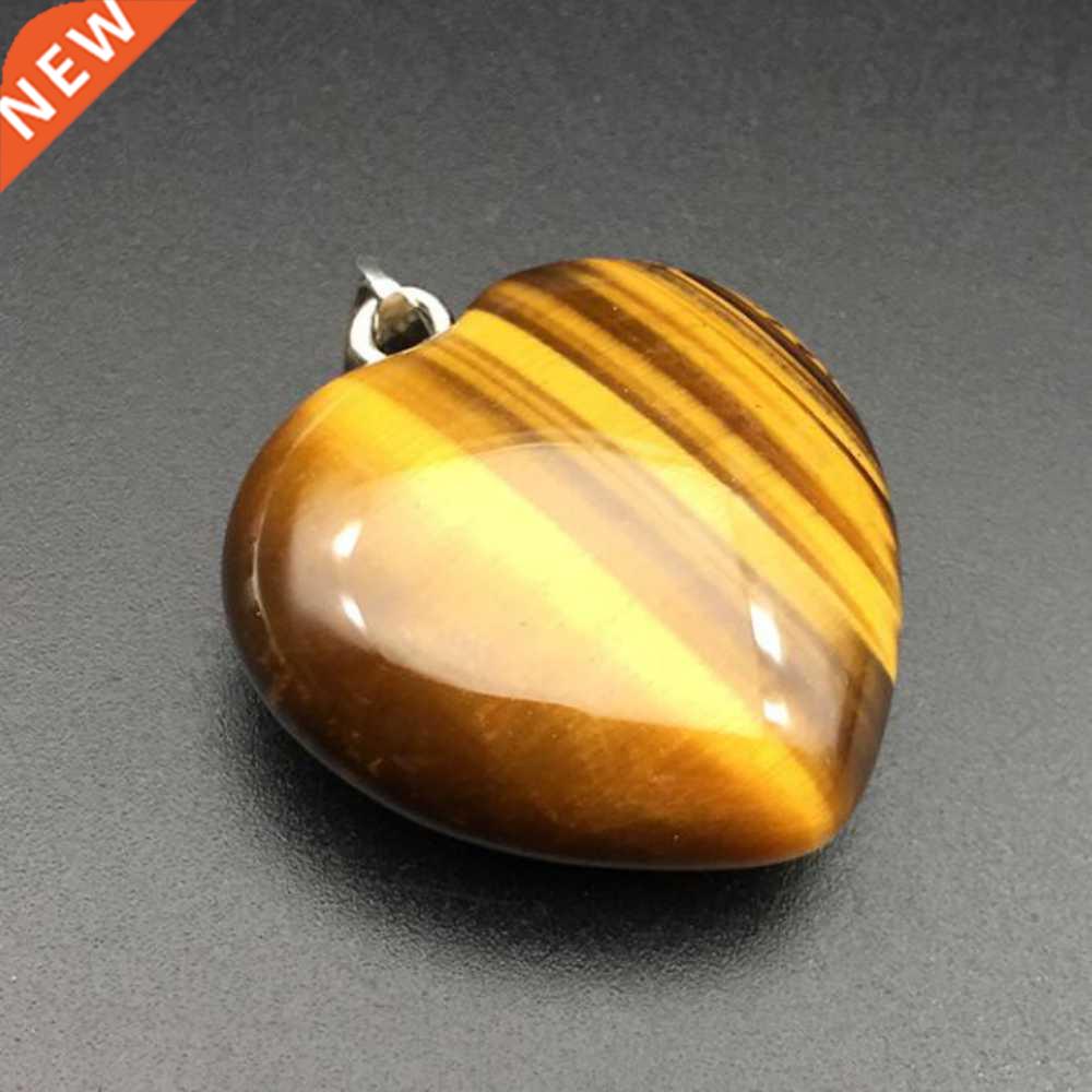 Wholesale 5pcs Natural tiger's-eye Lucky Heart-shaped Pendan