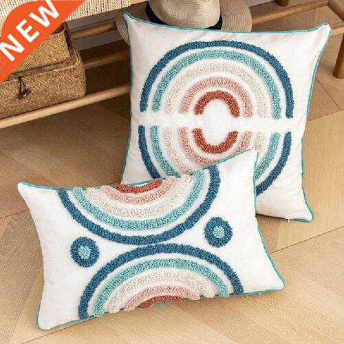 Woven Tufted Boho Throw Pillow Cover Morocco Decortive
