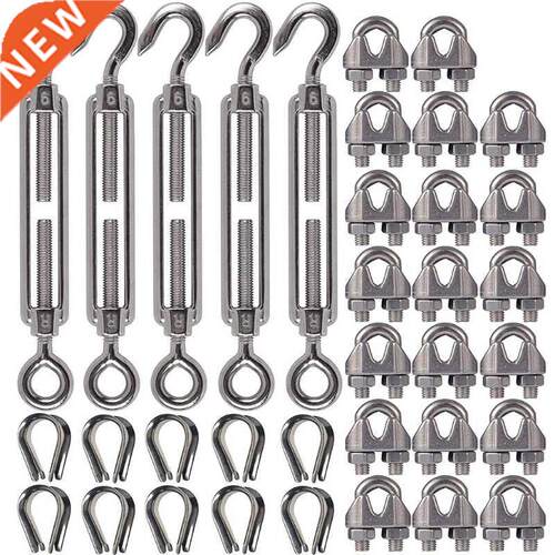 Stainless Steel 304 Basket Screws Wire Rope Tension Hook / E