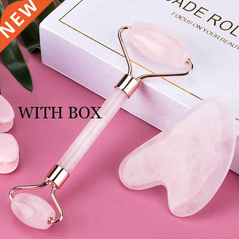Face Massage Jade Roller Rose Quartz Natural Stone Crystal S