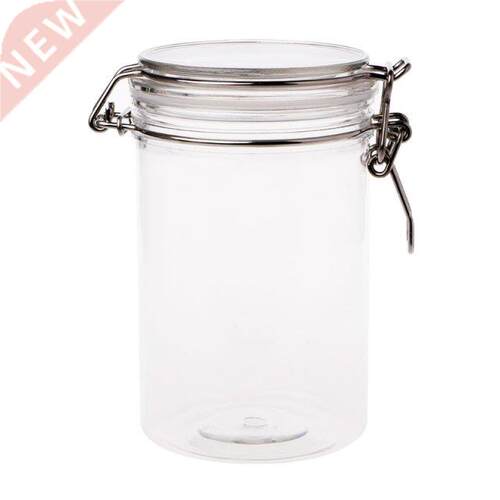 Food Storage Jar With Air Tight Sealed Metal Clamp Lid For M