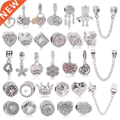 Boosbiy 2pc New Fashion Love Heart Dreamcatcher Charms Beads