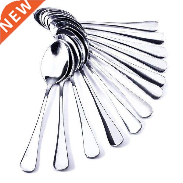 Quality Lot de 12 Cuilleres a Café Ovales en Acier Ca