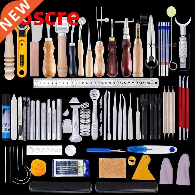Leather Kit Leather Craft Tools Set Hand Cutter Carving Sti