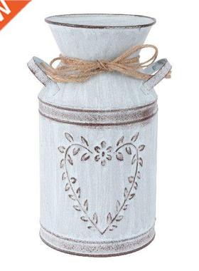 Vase etal Flower Jug Bucket Pitcher Vintage ilk Rustic