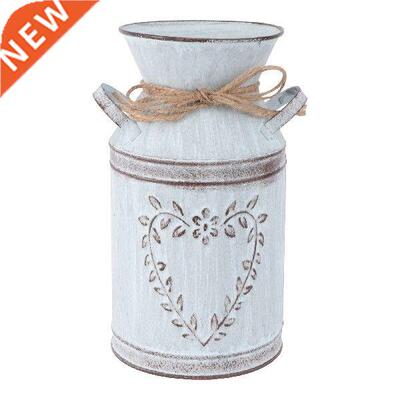Vase etal Flower Jug Bucket Pitcher Vintage ilk Rustic