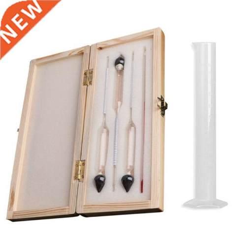 Hydrometer Tester Vintage measuring bottle wooden box Set To