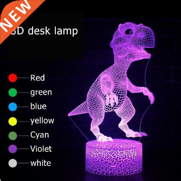Halloween 3D Dinosaur LED Lamp 7 Colors Touch Control Night