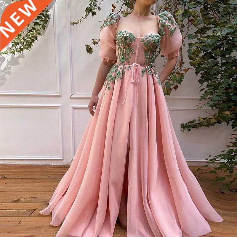 Pink Prom Dresses 2021 Vestido de Formatura Floor Length Wed