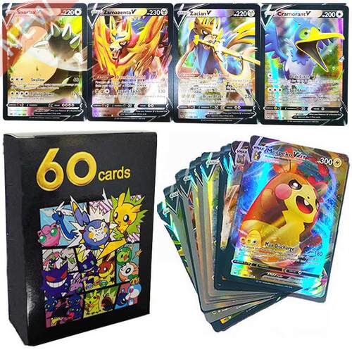 60pcs/Box Pokemon V Cards Vmax English Shining Trading Colle