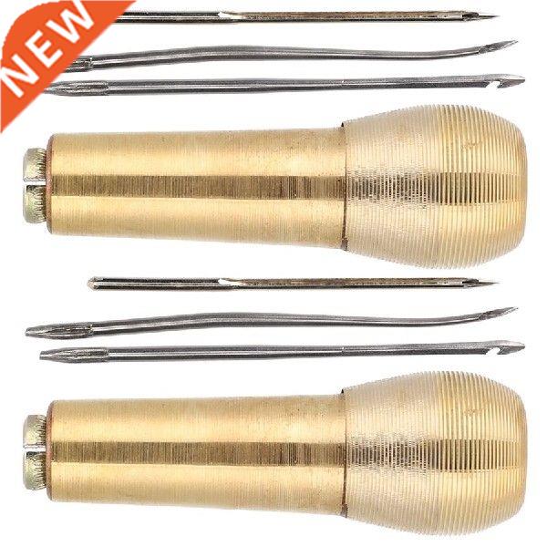 2 Set Copper Handle Exquisite Gold Sewing Awl Taper Canvas