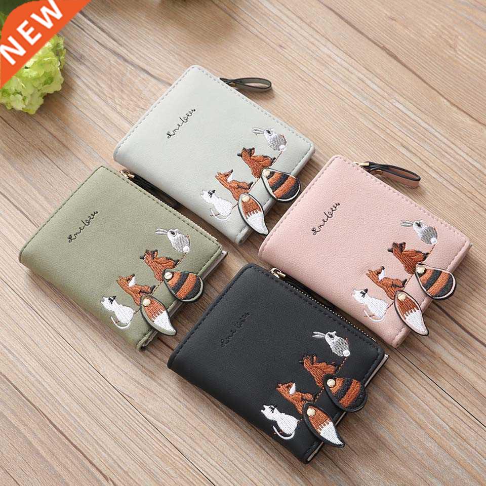 2021 Vintage Wallets Cartoon Animal Fox Can Colored Girls