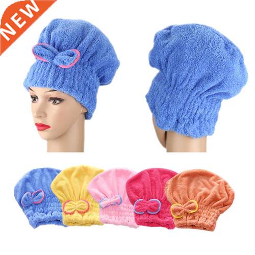 Quick Hair Drying Bath Towel Spa Bowknot Wrap Towel Cap