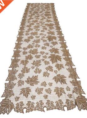 Thanksgiving Lace Tablecloth Leaves Flower Maple Pumpkin