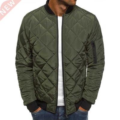 Mens Winter Jackets and Coats Solid Color Casual Parkas Men