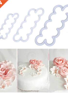 3 Pcs Rose Petal Flower Cutter Fondant Gumpaste Clay Water