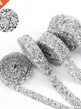 1 Yard Sewing Trim Crystal Motif Strass Hot Fix Rhinestone T