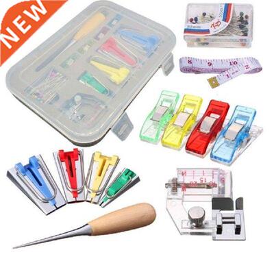 Fabric Bias Binding Tape Maker Kit Binder Foot Wooden Awl