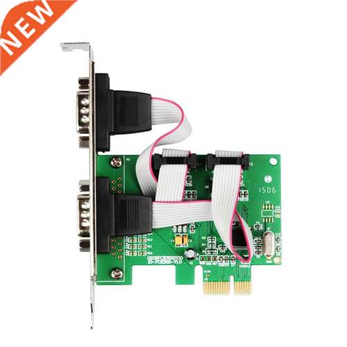 PCI Express 2 Ports Serial RS232 Com Db9 Controller Cd PCI