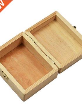 Kotak Hadiah Kayu Kecil dengan Tutup Berengsel Tempat