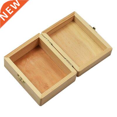 Kotak Hadiah Kayu Kecil dengan Tutup Berengsel Tempat