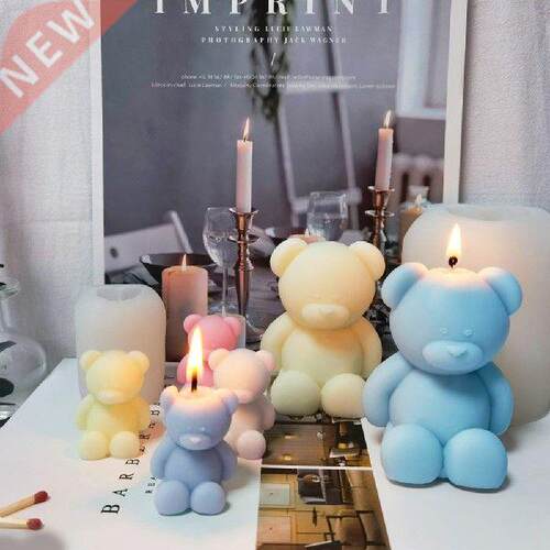 d Sitting Bear Candle Molds  Cute Bear Candle Making