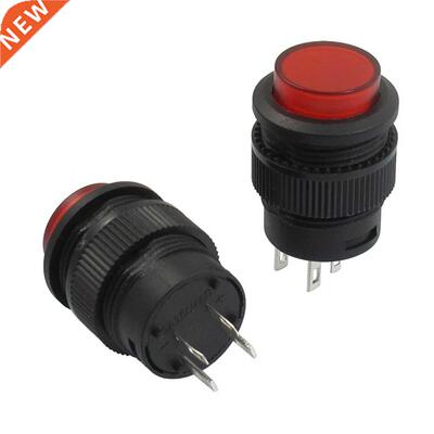 2 Pcs 4 Terminals Red LED Lamp Momentary Button Switch DC 3V