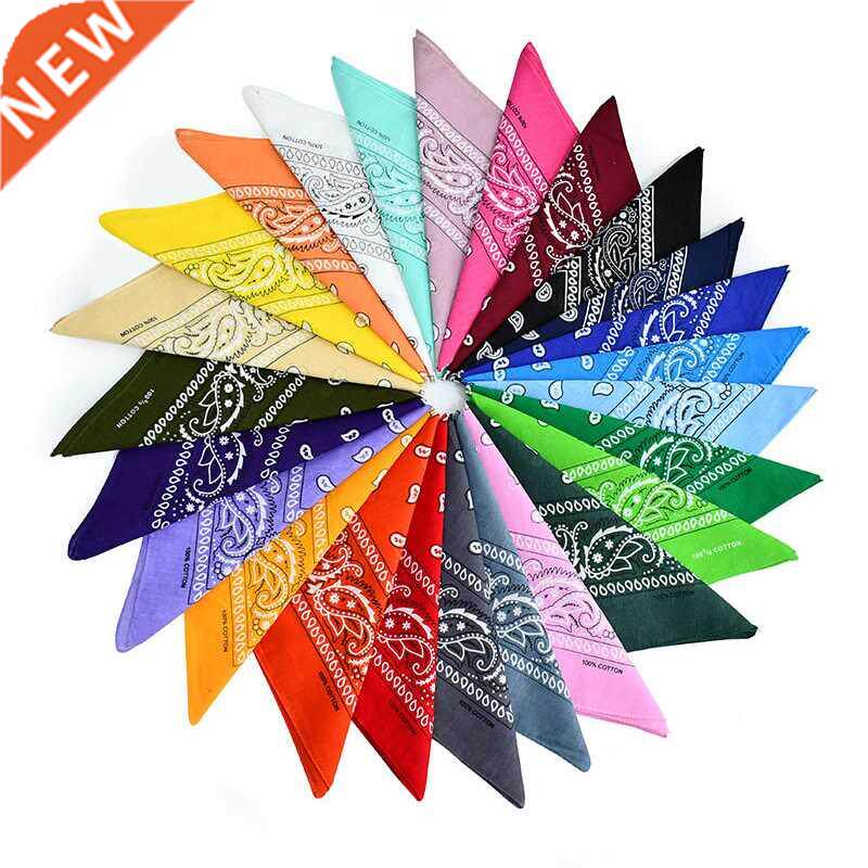 Square Scarf Women Bandana Female Bohemian Headband Cross Tu图片