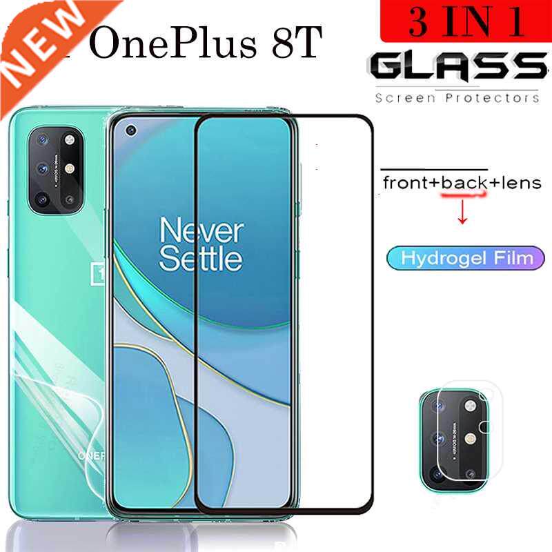 3 IN 1 Full Cover Front Tempered Glass For Oneplus 8T Back H