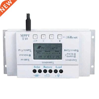 Panel Regulator Charge Controller LCD 3 Timer 40A 12V / 24V