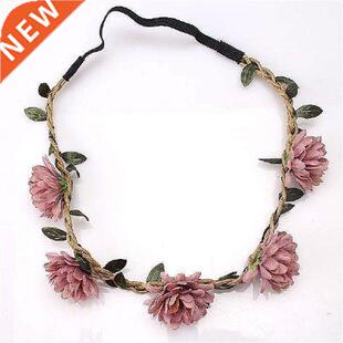 Women Wedding Flower Headband Girls Boho Flowers Headwear