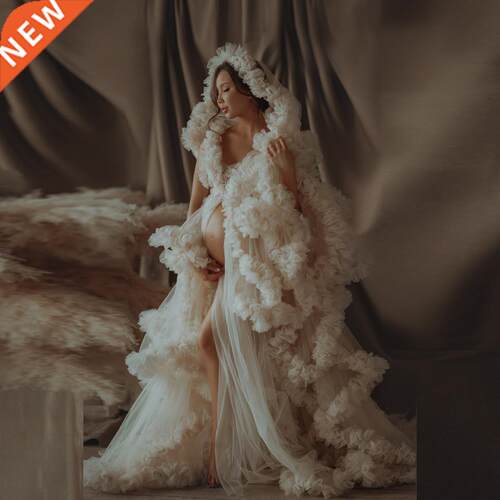 Luxury Evening Dresses Tulle Robes Custom Made Long Sheer Wo