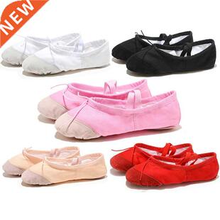 soft black red white pink flat teacher kids ballet shoes for