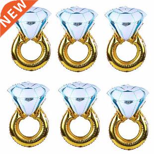 1Pcs Diamond Ring Balloon Bride Ring Engagement Aluminum