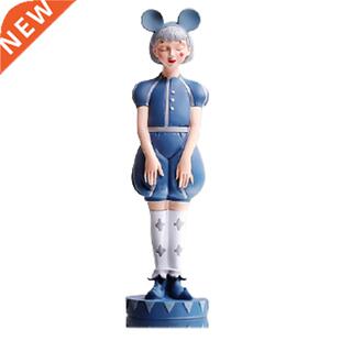 Nordic Statue Circus Girl Resin Sculpture Handicraft
