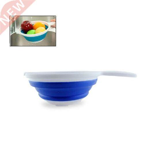 Promotion 1PC Blue Collapsible Colander Round Noodle