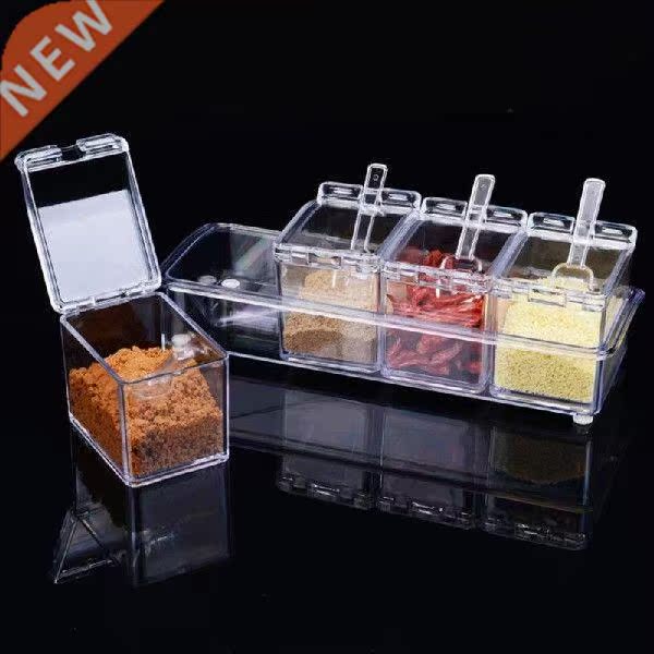 Muti-function Transparent Seasoning Box Rack Cruet