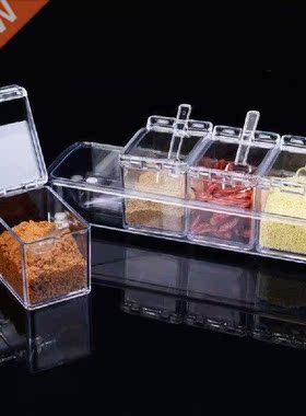 Muti-function Transparent Seasoning Box Rack Cruet