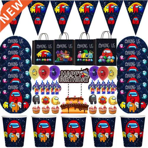Among Us Boys Birthday Party Decorations Kids Gift Bag Pape