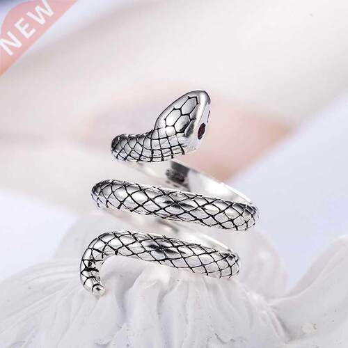 100%  Sterling Silver Sweet Snake Animal Ladies Finger Ri