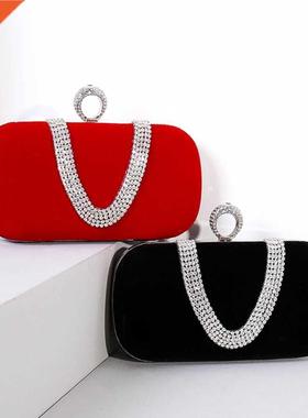 Dazzling Women Evening bags Metal Clutches bags Small Minaud