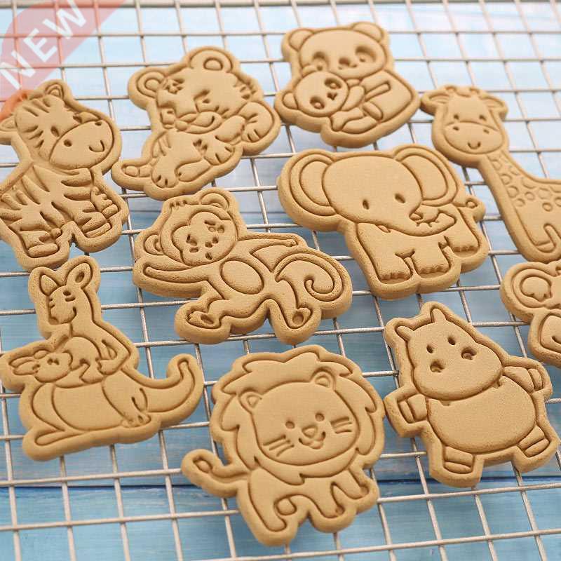 8pcs Cookie Cutter Set Animal Dinosaur Christmas Cake Tools