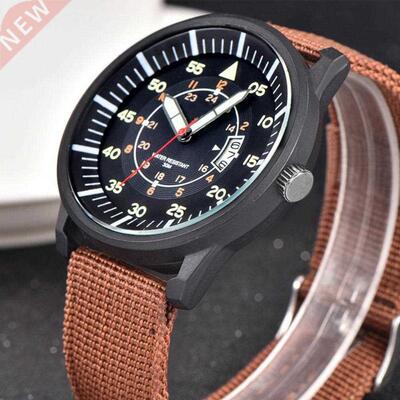 Military Men Stainless Steel Luminous Dial Date Display Luxu
