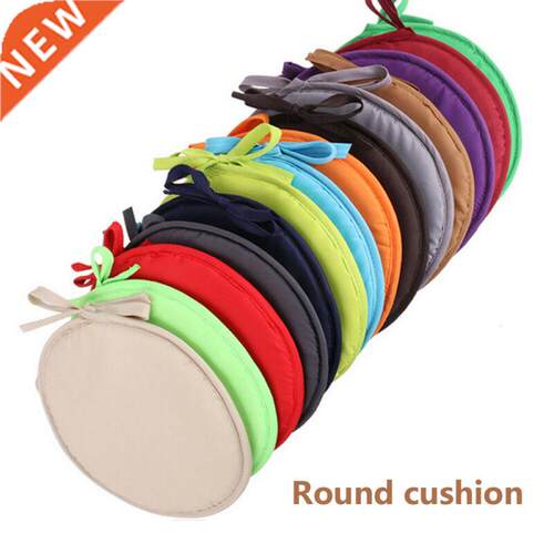 30x30cm Solid Color Round Seat Pad Chair Cushion Non-slip So